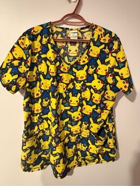 Pikachu Scrub Top
